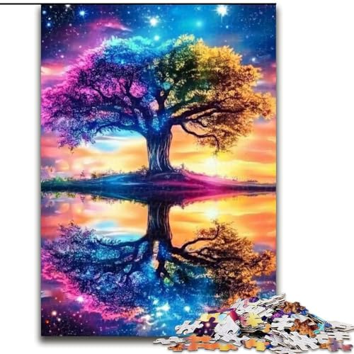 Puzzle 1000 Teile, Baum des Lebens, 1000-teiliges Puzzle, anspruchsvolles Denkspiel für Teenager, perfekt als Heimdekoration oder Geschenk (Größe 26x38cm) von WGLINGX