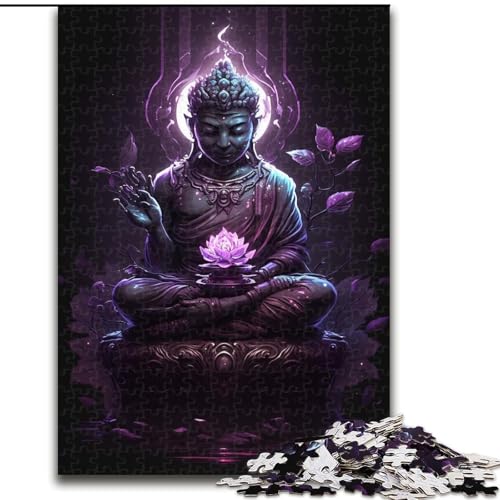 Puzzle 1000 Teile, Buddha-Statuen, Papp-Puzzle, Spielzeug, Geschenk, pädagogisches, intellektuelles, entspannendes Familienspiel (Größe 26x38cm) von WGLINGX