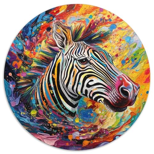 Puzzle 1000 Teile, Bunte Zebras, Karton-Puzzle, unmöglich, pädagogische Heimdekoration, Spiele und Geschenke (67,5 x 67,5 cm) von WGLINGX