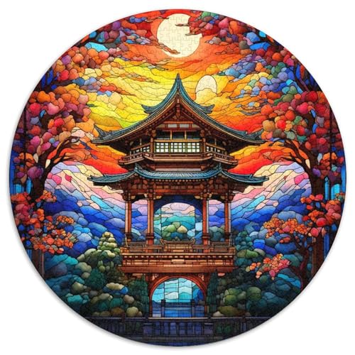 Puzzle 1000 Teile, Buntglasturm, Kartonpuzzle, unmöglich, pädagogische Heimdekoration, Spiele und Geschenke (67,5 x 67,5 cm) von WGLINGX