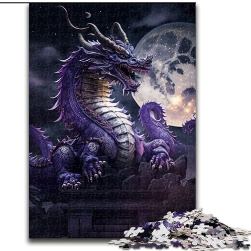 Puzzle 1000 Teile, Chinesischer Drache, Unmögliches Puzzle für Erwachsene, Lernspiel, Herausforderungsspielzeug (Größe 26x38cm) von WGLINGX