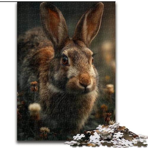 Puzzle 1000 Teile, Dschungelhasen-Puzzle für Erwachsene, Familienaktivitätsspiel für Teenager, anspruchsvolles Denkspiel (Größe 26x38cm) von WGLINGX