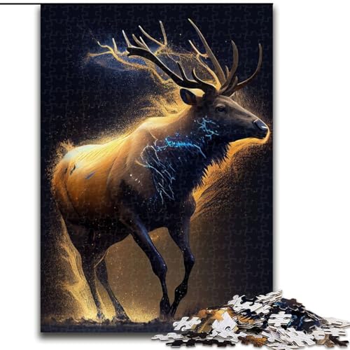 Puzzle 1000 Teile, Elch auf der Flucht, Puzzles für Erwachsene, Familienspaß, Basteln, perfekt für Geburtstage, Feiertage, Größe 50x75cm Puzzle 1000 Teile, Elch auf der Flucht, Puzzles für Erwachsene, Familienspaß, Basteln, perfekt für Geburtstage, Feiertage, Größe 50x75cm von WGLINGX