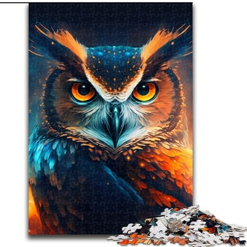 Puzzle 1000 Teile, Eulen-Puzzle für Erwachsene, 1000 Puzzles, Spaß für die ganze Familie, Basteln, perfekt für Geburtstage, Feiertage (Größe 38x26cm) von WGLINGX