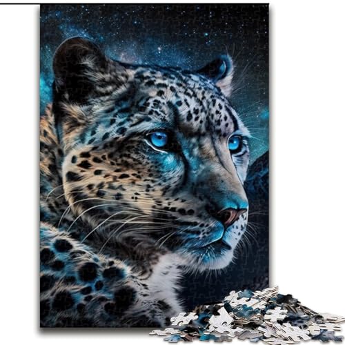 Puzzle 1000 Teile, Fantasie-Leopard, 1000-teiliges Puzzle, Spaß für die ganze Familie, Basteln, perfekt für Geburtstage, Feiertage (Größe 50x75cm) von WGLINGX