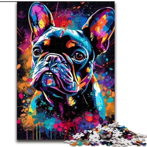 Puzzle 1000 Teile, Fantasy Bulldog, 1000-teiliges Puzzle, Spaß für die ganze Familie, Basteln, perfekt für Geburtstage, Feiertage (Größe 26x38cm) von WGLINGX