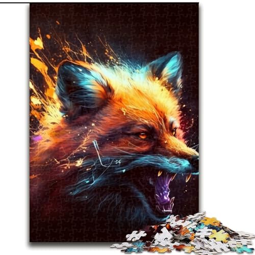 Puzzle 1000 Teile, Fantasy-Fuchs, Unmögliches Puzzle für Erwachsene, Lernspiel, Herausforderungsspielzeug (Größe 38x26cm) von WGLINGX