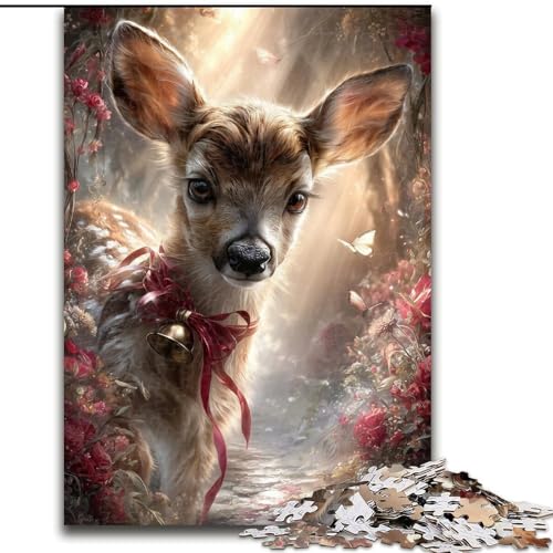 Puzzle 1000 Teile, Fantasy-Hirsch-Puzzle für Erwachsene, Familienaktivitätsspiel für Teenager, anspruchsvolles Denkspiel (Größe 50x75cm) von WGLINGX