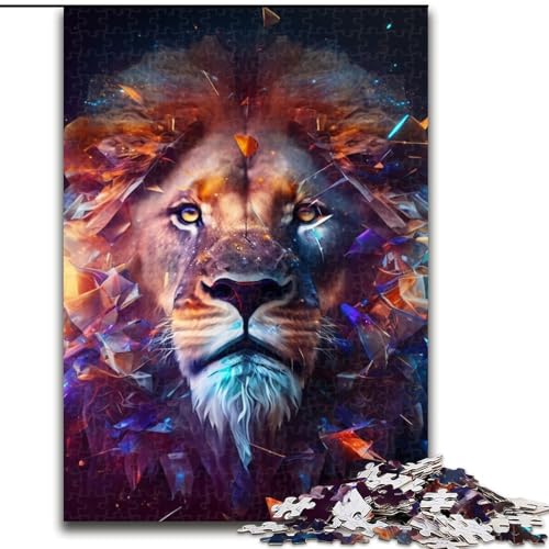 Puzzle 1000 Teile, Fantasy-Löwe, Puzzle für Erwachsene, 1000 Teile, Familienspaß zum Basteln, perfekt für Geburtstage, Feiertage (Größe 26x38cm) von WGLINGX