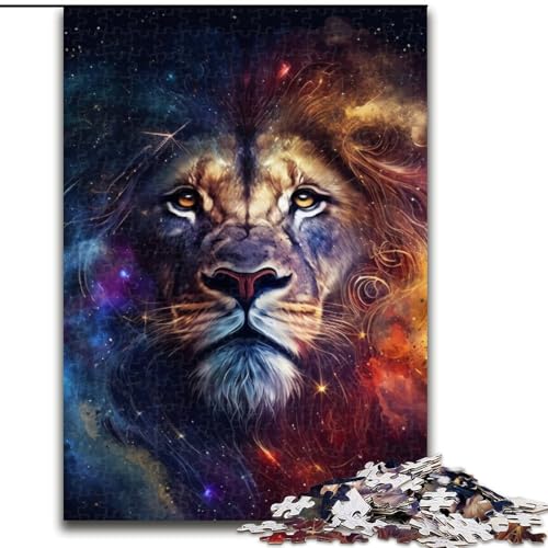 Puzzle 1000 Teile, Fantasy-Löwe, Puzzle für Erwachsene, 1000 Teile, Familienspaß zum Basteln, perfekt für Geburtstage, Feiertage (Größe 38x26cm) von WGLINGX
