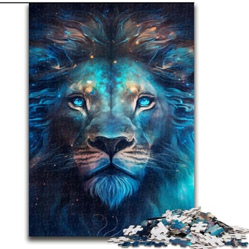 Puzzle 1000 Teile, Fantasy-Löwe, Puzzle für Erwachsene, 1000 Teile, Familienspaß zum Basteln, perfekt für Geburtstage, Feiertage (Größe 38x26cm) von WGLINGX