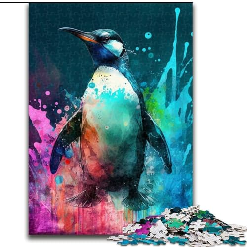 Puzzle 1000 Teile, Fantasy-Pinguin, Puzzle für Erwachsene, 1000 Teile, Familienspaß zum Basteln, perfekt für Geburtstage, Feiertage (Größe 26x38cm) von WGLINGX