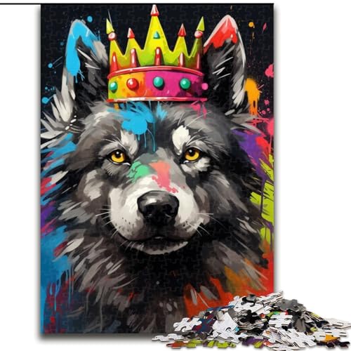 Puzzle 1000 Teile, Fantasy-Wolf, Unmögliches Puzzle für Erwachsene, Lernspiel, Herausforderungsspielzeug (Größe 26x38cm) von WGLINGX