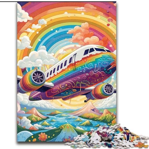Puzzle 1000 Teile, Flugzeugkunst, Puzzle für Erwachsene, 1000 Teile, für Geburtstage, Feiertage und besondere Anlässe (Größe 26x38cm) von WGLINGX