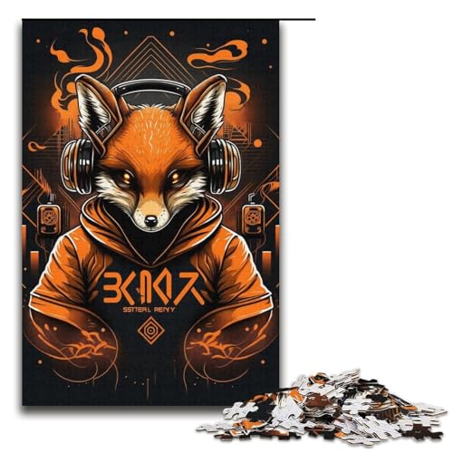 Puzzle 1000 Teile, Fuchs-Boxer-Puzzle für Erwachsene und Jugendliche, Papppuzzle, (Größe 38 x 26 cm) von WGLINGX
