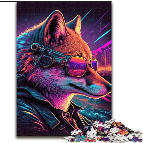 Puzzle 1000 Teile, Fuchs-Neon-Puzzle für Erwachsene, Spaß für die ganze Familie, Basteln, perfekt für Geburtstage, Feiertage, Größe 50x75cm Puzzle 1000 Teile, Fuchs-Neon-Puzzle für Erwachsene, Spaß für die ganze Familie, Basteln, perfekt für Geburtstage, Feiertage, Größe 50x75cm von WGLINGX