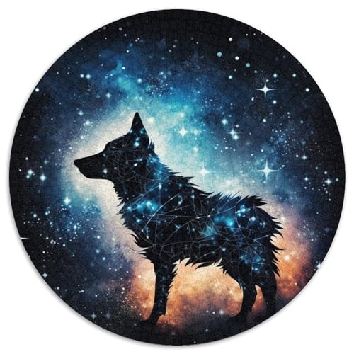 Puzzle 1000 Teile, Galaxie-Wolf, Karton-Puzzle, unmöglich, pädagogische Heimdekoration, Spiele und Geschenke (67,5 x 67,5 cm) von WGLINGX