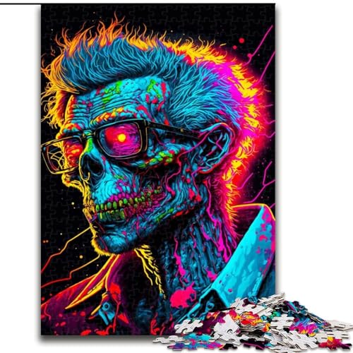 Puzzle 1000 Teile, Gangster-Zombie-Punk, Holzpuzzle, DIY-Heimdekor, Denksportspiel für Teenager (Größe 26x38cm) von WGLINGX