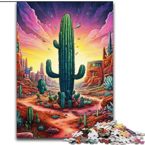 Puzzle 1000 Teile, Geheimer Kaktus, Papppuzzle, Spielzeug, Geschenk, pädagogisches, intellektuelles, entspannendes Familienspiel (Größe 26x38cm) von WGLINGX