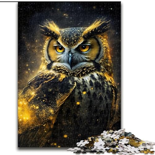 Puzzle 1000 Teile, Goldenes Kaninchen, Holzpuzzle, Spielzeug, Geschenk, pädagogisches, intellektuelles, entspannendes Familienspiel (Größe 50x75cm) von WGLINGX