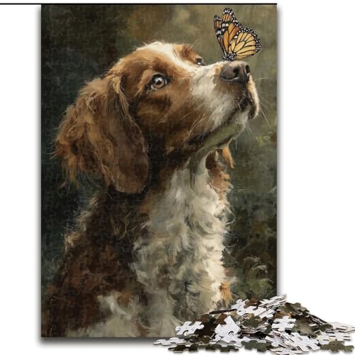 Puzzle 1000 Teile, Happy Dog-Puzzle für Erwachsene, Familienaktivitätsspiel für Teenager, anspruchsvolles Denkspiel (Größe 26x38cm) von WGLINGX
