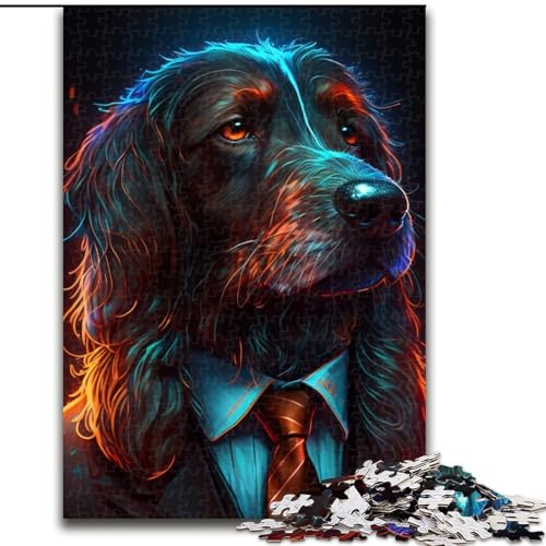 Puzzle 1000 Teile, Jigsaw Boss Dog JigsawPuzzle 1000 Teile für Erwachsene, Familienaktivitätsspiel für Teenager, anspruchsvolles Denkspiel (Größe 26x38cm) von WGLINGX