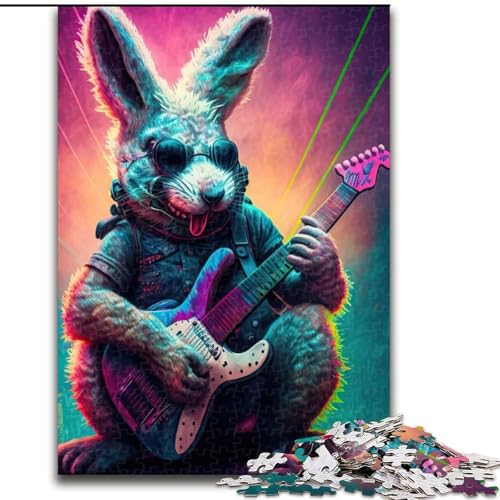 Puzzle 1000 Teile, Kaninchen, Gitarre, Tierpuzzle 1000 Teile für Erwachsene, perfekt für Teenager und Familien, Größe 26x38cm Puzzle 1000 Teile, Kaninchen, Gitarre, Tierpuzzle 1000 Teile für Erwachsene, perfekt für Teenager und Familien, Größe 26x38cm von WGLINGX