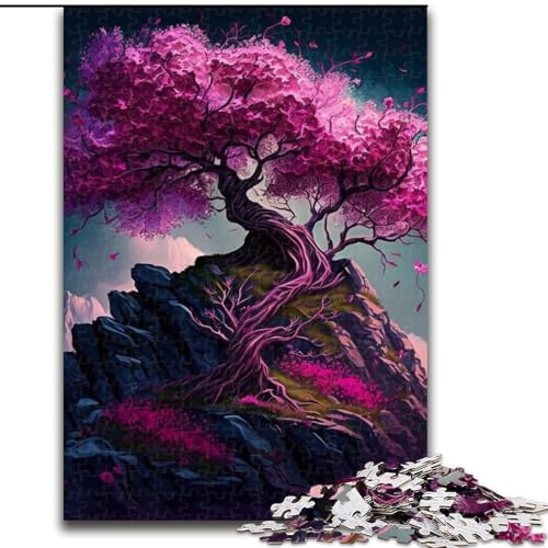 Puzzle 1000 Teile, Kirschblütenbaumlandschaft, 1000-teiliges Puzzle, Spaß für die ganze Familie, Basteln, perfekt für Geburtstage, Feiertage (Größe 50x75cm) von WGLINGX