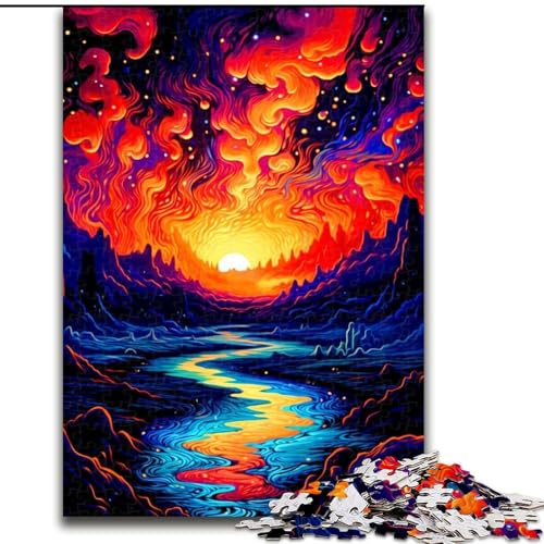 Puzzle 1000 Teile, Landschaftsmalerei, Puzzle für Erwachsene, Familienspaß, Basteln, perfekt für Geburtstage, Feiertage, Größe 26x38cm Puzzle 1000 Teile, Landschaftsmalerei, Puzzle für Erwachsene, Familienspaß, Basteln, perfekt für Geburtstage, Feiertage, Größe 26x38cm von WGLINGX