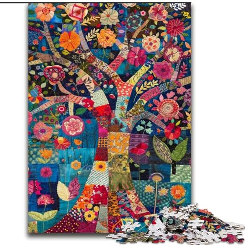 Puzzle 1000 Teile, Lebensbaum-Puzzle für Erwachsene, Familienaktivitätsspiel für Teenager, anspruchsvolles Denkspiel (Größe 50x75cm) von WGLINGX