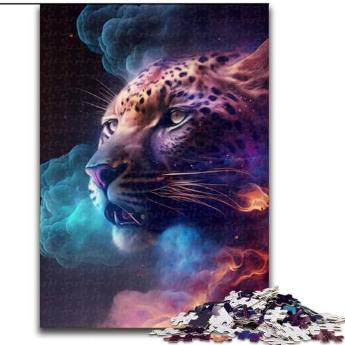 Puzzle 1000 Teile, Leopardennebel, Puzzle 1000 Teile für Erwachsene, Weihnachten, Halloween, Muttertag, Neujahr, Ostergeschenk (Größe 26x38cm) von WGLINGX