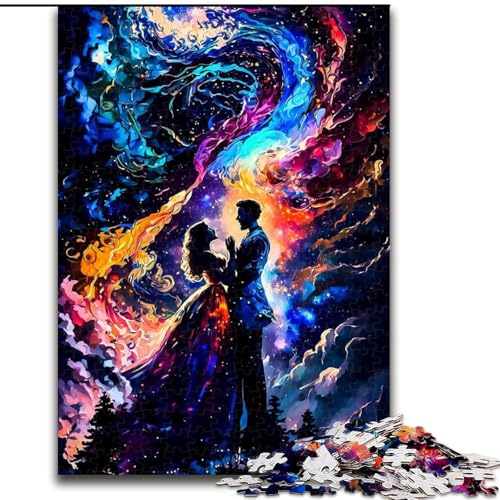 Puzzle 1000 Teile, Liebes-Malerei, Holzpuzzle, Spielzeug, Geschenk, pädagogisches intellektuelles Dekomprimierungsspaß-Familienspiel (Größe 50x75cm) von WGLINGX