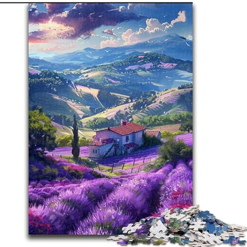 Puzzle 1000 Teile, Lila Tulpe, Holzpuzzle, DIY-Heimdekor, Denksportspiel für Teenager (Größe 50x75cm) von WGLINGX