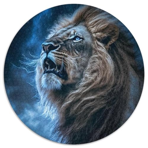 Puzzle 1000 Teile, Löwe, Unmögliches Puzzle für Erwachsene, DIY-Heimdekoration, Denksportspiel für Teenager (67,5 x 67,5 cm) von WGLINGX