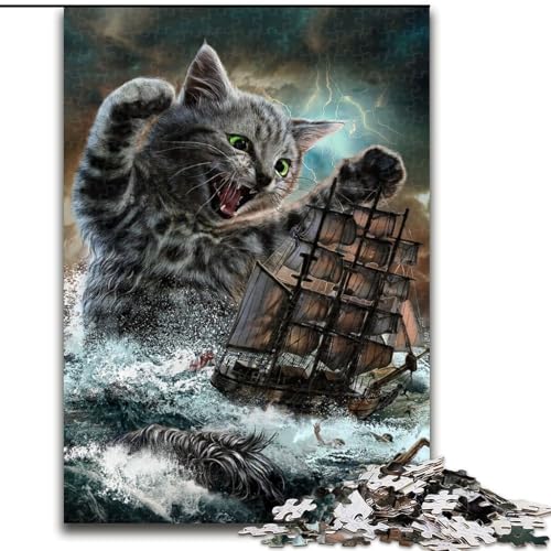 Puzzle 1000 Teile, Monster, Titan, Katze, Kraken, Papppuzzle, Spielzeug, Geschenk, pädagogisches, intellektuelles, entspannendes Familienspiel (Größe 26x38cm) von WGLINGX