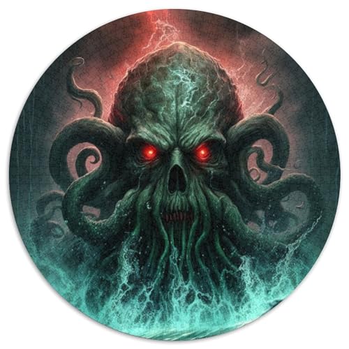 Puzzle 1000 Teile, Monster-Oktopus-Puzzle, hirnforderndes DIY-Dekorationsspiel, interaktives Familienspielzeug, 1000 Teile (67,5x67,5cm) von WGLINGX