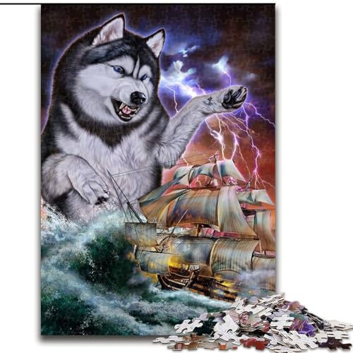 Puzzle 1000 Teile, Monster Titan Husky Kraken, Puzzle 1000 Teile für Erwachsene, entwickelt Hand-Auge-Koordinationsfähigkeiten, (Größe 26x38cm) von WGLINGX