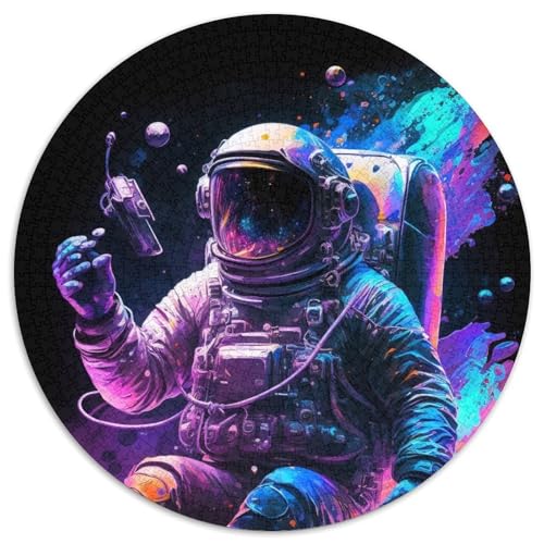 Puzzle 1000 Teile, Neon-Astronauten-Puzzle für Erwachsene, Denksport-Spiel für Teenager und Familieninteraktion, 1000 Teile (67,5x67,5cm) von WGLINGX