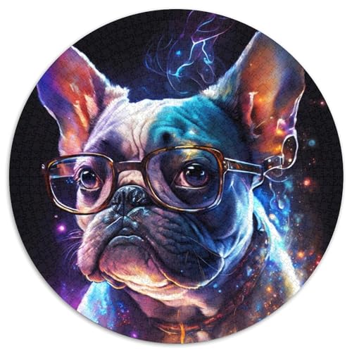 Puzzle 1000 Teile, Neon-Bulldogge, Puzzle für Erwachsene, Denksport-Spiel für Teenager und Familieninteraktion, 1000 Teile (67,5x67,5cm) von WGLINGX