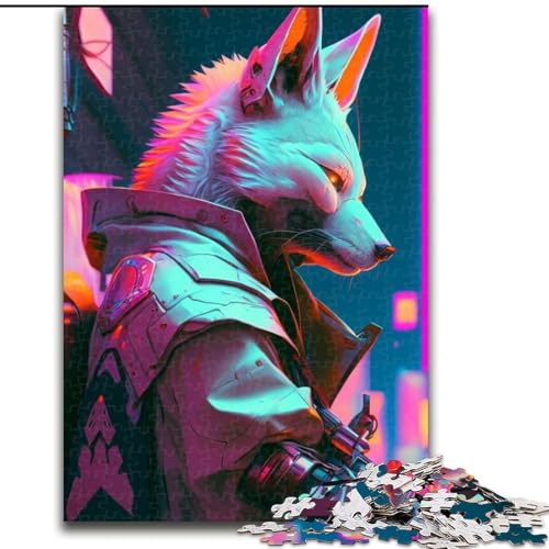 Puzzle 1000 Teile, Neon-Krieger, Puzzle für Erwachsene, 1000 Teile, Familienspaß zum Basteln, perfekt für Geburtstage, Feiertage (Größe 26x38cm) von WGLINGX