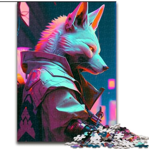 Puzzle 1000 Teile, Neon-Krieger, Puzzle für Erwachsene, 1000 Teile, Familienspaß zum Basteln, perfekt für Geburtstage, Feiertage (Größe 38x26cm) von WGLINGX