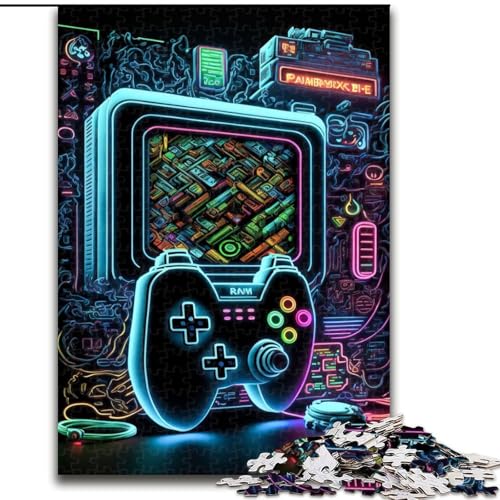 Puzzle 1000 Teile, Neon-Spiel, Puzzle 1000 Teile für Erwachsene, perfekt für Teenager und Familien, Größe 26x38cm von WGLINGX