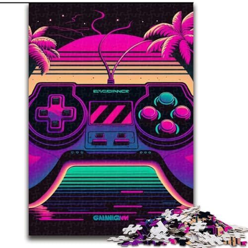 Puzzle 1000 Teile, Neon-Spiel, Puzzles für Erwachsene, 1000 Teile, Familienspaß zum Basteln, perfekt für Geburtstage, Feiertage (Größe 38x26cm) von WGLINGX