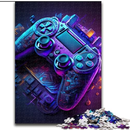 Puzzle 1000 Teile, Neon-Spiel, Unmögliches Puzzle für Erwachsene, Lernspiel, Herausforderungsspielzeug (Größe 26x38cm) von WGLINGX