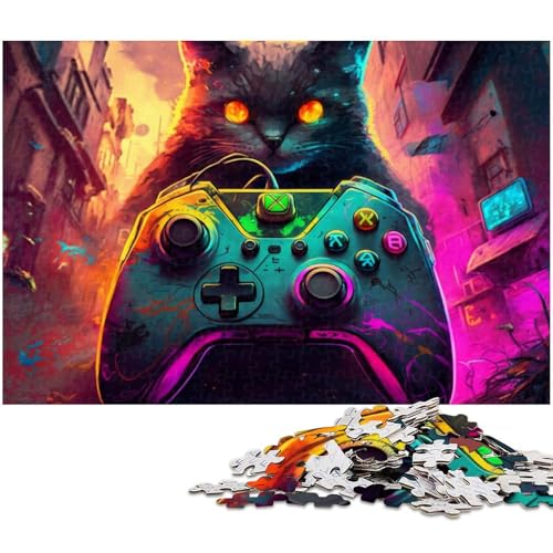 Puzzle 1000 Teile, Neon-Spiele, Puzzles für Erwachsene und Jugendliche, Holzpuzzle, (Größe 50 x 75 cm) von WGLINGX