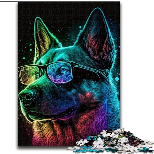 Puzzle 1000 Teile, Neonbrille, Hundepuzzle für Erwachsene, Spaß für die ganze Familie, Basteln, perfekt für Geburtstage, Feiertage, Größe 26x38cm Puzzle 1000 Teile, Neonbrille, Hundepuzzle für Erwachsene, Spaß für die ganze Familie, Basteln, perfekt für Geburtstage, Feiertage, Größe 26x38cm von WGLINGX