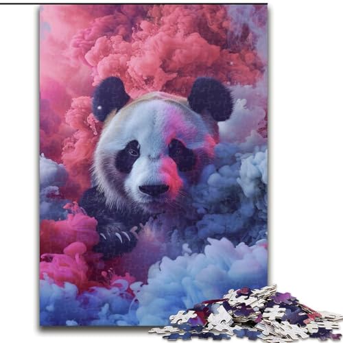 Puzzle 1000 Teile, Panda, Unmögliches Puzzle für Erwachsene, Lernspiel, Herausforderungsspielzeug (Größe 38x26cm) von WGLINGX