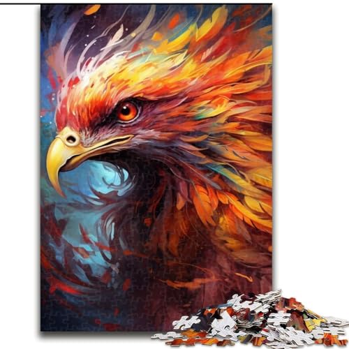 Puzzle 1000 Teile, Phoenix, Unmögliches Puzzle für Erwachsene, Lernspiel, Herausforderungsspielzeug (Größe 38x26cm) von WGLINGX