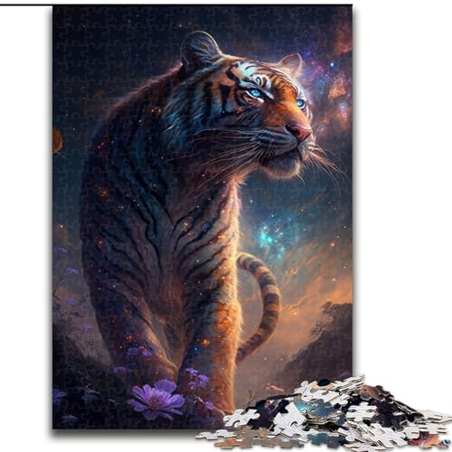 Puzzle 1000 Teile, Planet Tiger, Holzpuzzle, Spielzeug, Geschenk, pädagogisches, intellektuelles, entspannendes Familienspiel (Größe 50x75cm) von WGLINGX