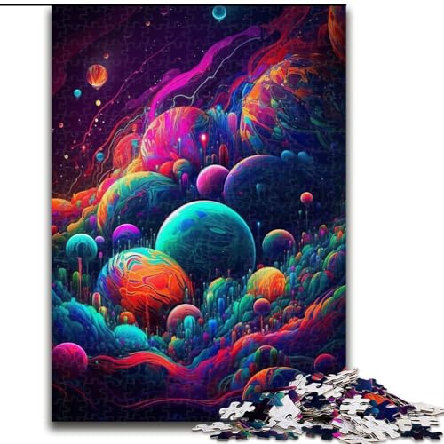 Puzzle 1000 Teile, Psychedelisches Weltraum-Puzzle, 1000 Teile für Erwachsene, perfekt für Teenager und Familien, Größe 26x38cm Puzzle 1000 Teile, Psychedelisches Weltraum-Puzzle, 1000 Teile für Erwachsene, perfekt für Teenager und Familien, Größe 26x38cm von WGLINGX